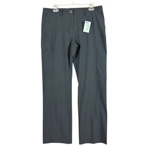 Exofficio Kukura Stretch Nylon Hiking Fishing Travel Pants UPF50 Women 12 Black